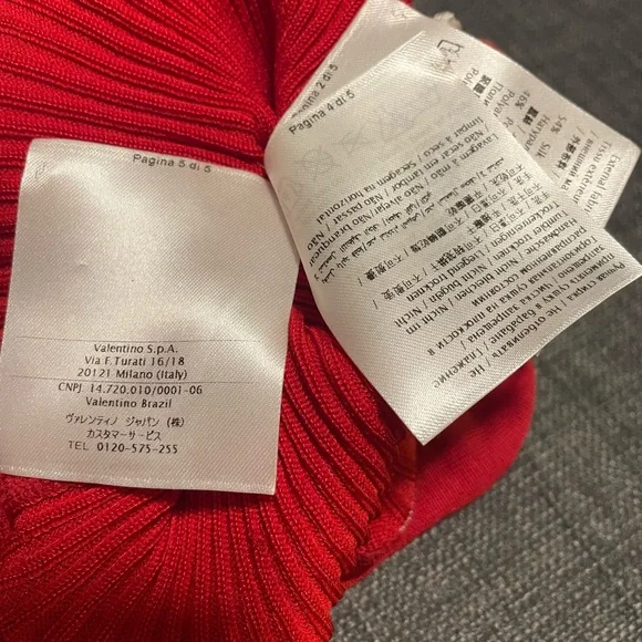 Valentino Silk Blend Ribbed Tights.Brand New. red wine color - Picture 9 of 11